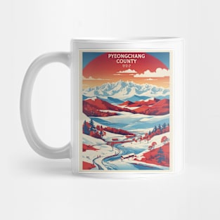 Pyeongchang County South Korea Travel Tourism Retro Vintage Mug